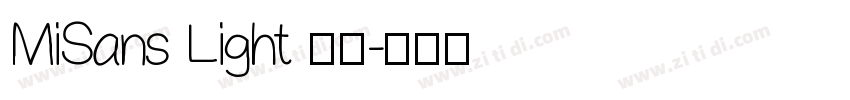 MiSans Light 亮体字体转换